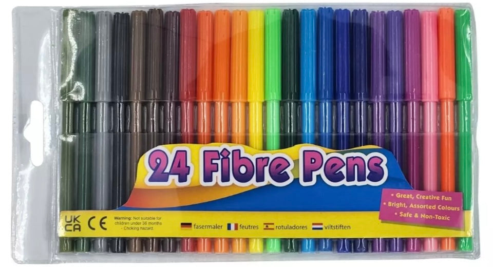 24 Felt Tip Pens Set