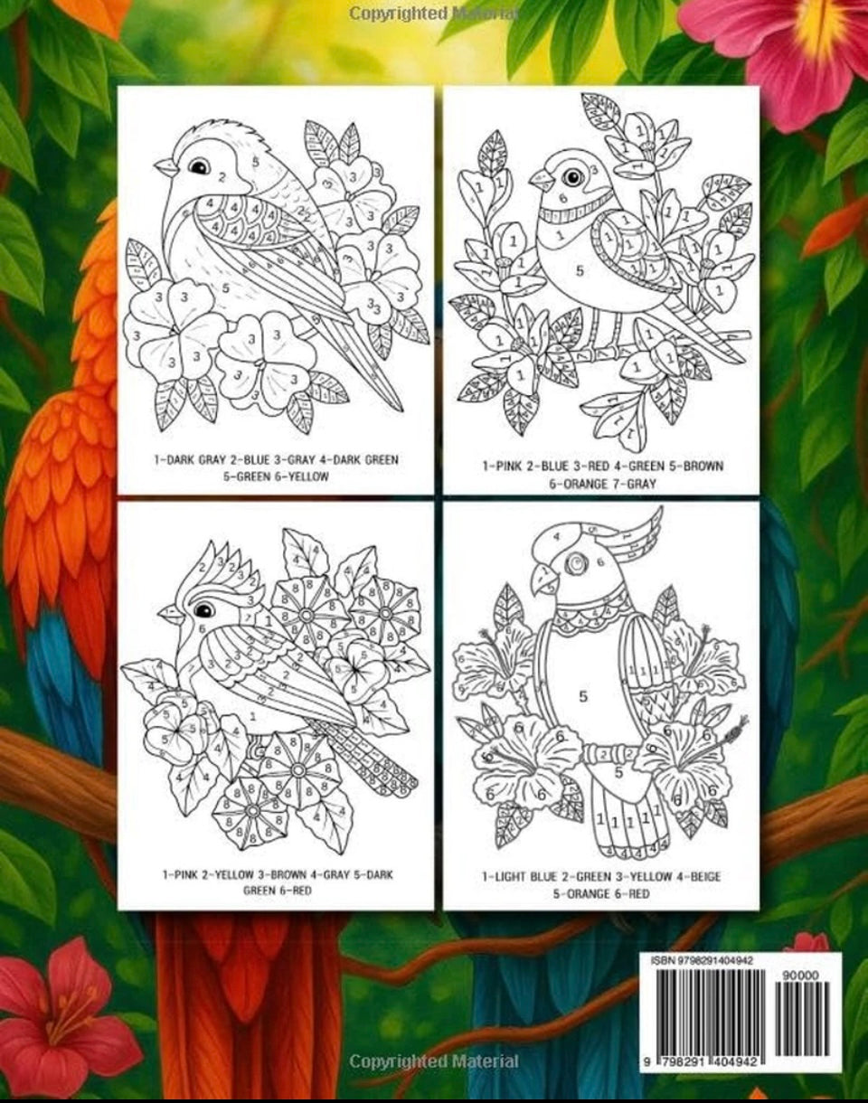Color By Number 2025 New Adult Coloring Book: Large Print