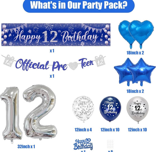 12th birthday balloon decorations for boys