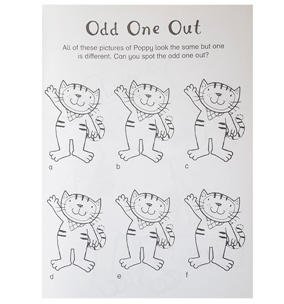 A4 CHILDRENS KIDS BOYS GIRLS POPPY CAT COLOURING ACTIVITY PAD 48 PAGES