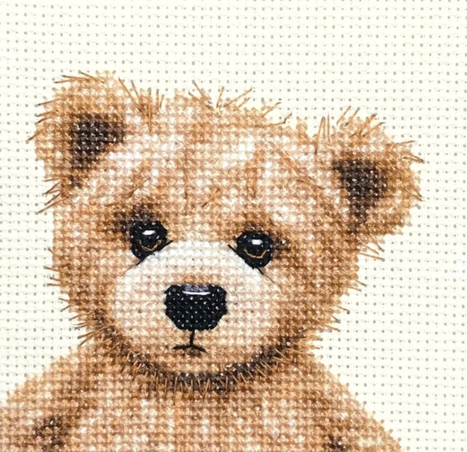 TEDDY BEAR- Full counted cross stitch sewing kit