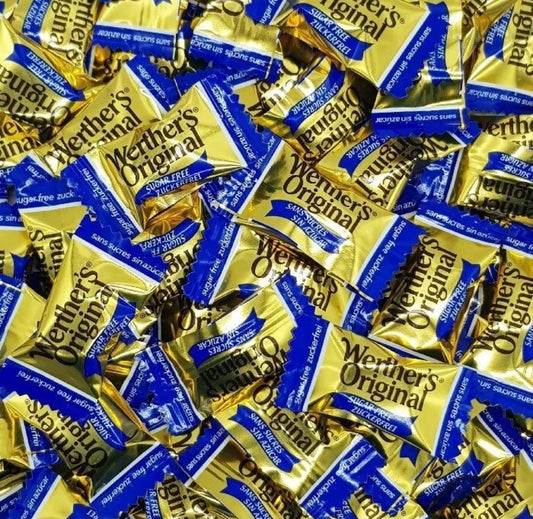 25 Werther's Original SUGAR FREE BUTTER CANDIES Boiled Sweets