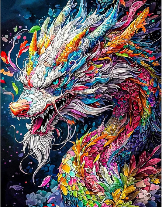 Colorful Dragon Paint by Numbers for Adults kit