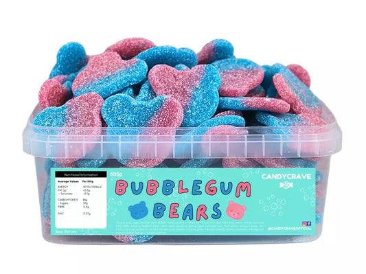 Candycrave Bubblegum Bears Gummy Jelly Party Sweets Tub 600g