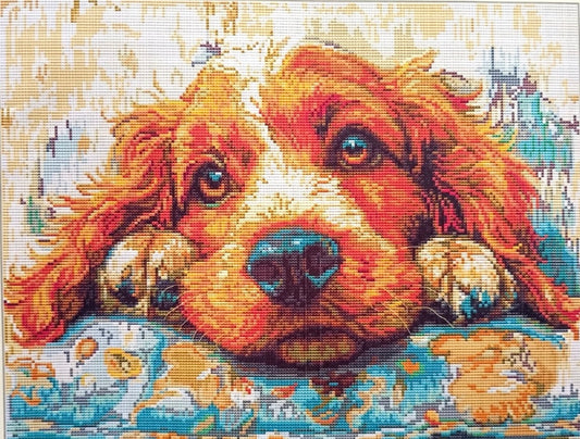 Dog - Unprinted 14 Count Cross Stitch Kit - Aida Size 44 x 36cm