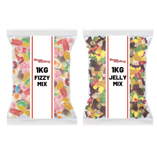 2 For £16! 1kg Fizzy Pick N Mix Sweets & 1kg Jelly mix As Seen On TikTok
