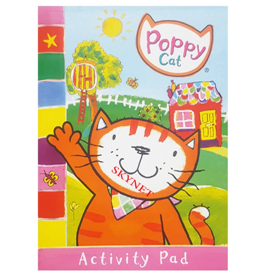 A4 CHILDRENS KIDS BOYS GIRLS POPPY CAT COLOURING ACTIVITY PAD 48 PAGES