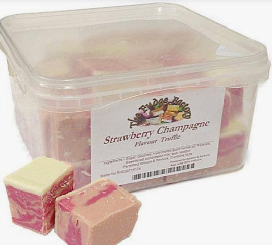 Fudge Factory Strawberry champagne Fudge Tub 2kg