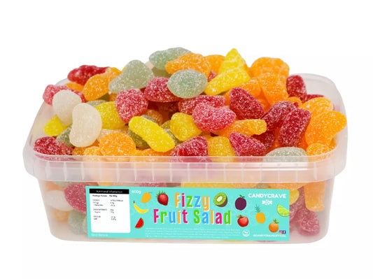 Candycrave Fizzy Fruit Salad Gummy Jelly Party Sweets Tub 600g