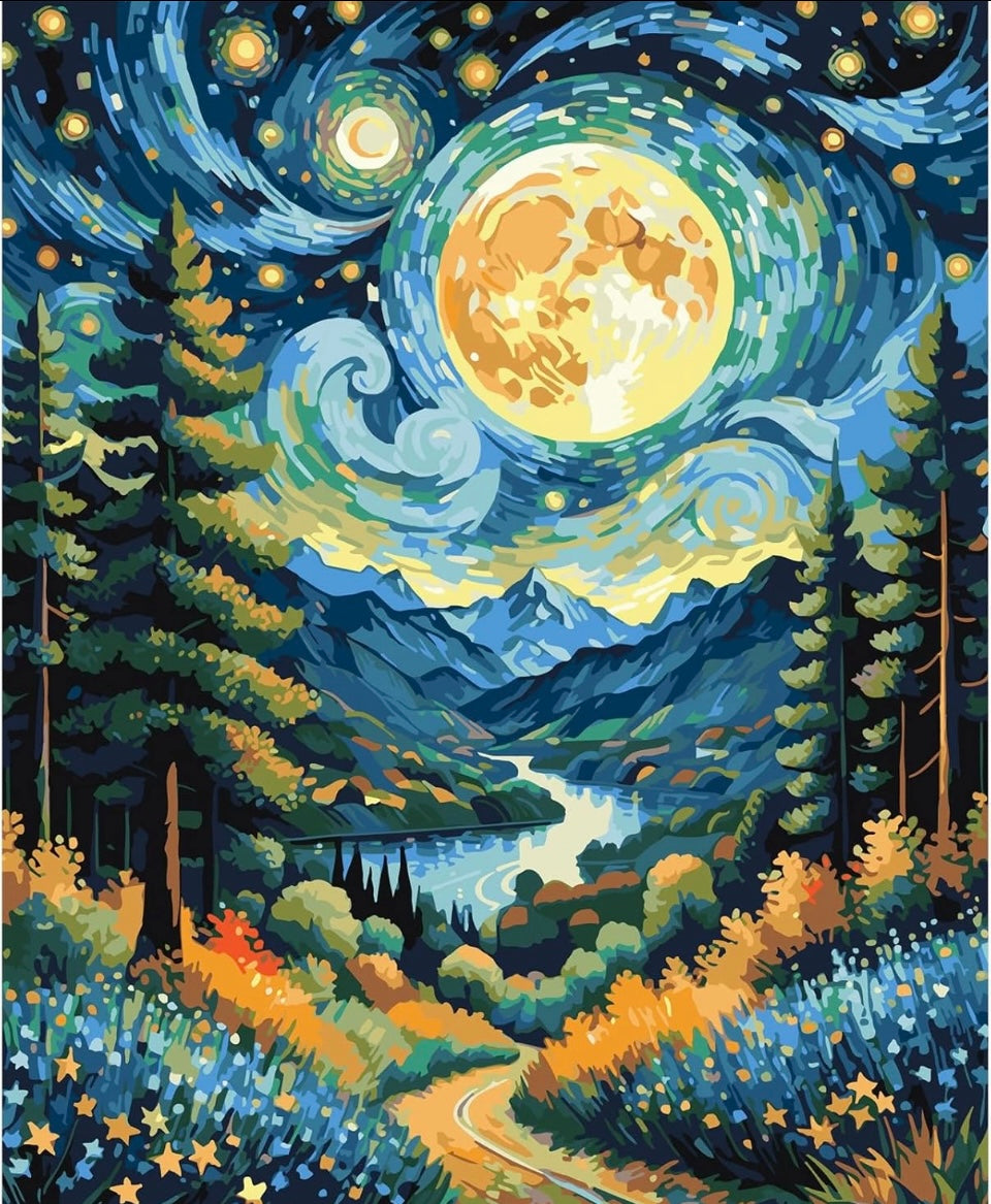 JATOK Paint by Numbers for Adults, Painting Kits for Beginners On Clear Symbols