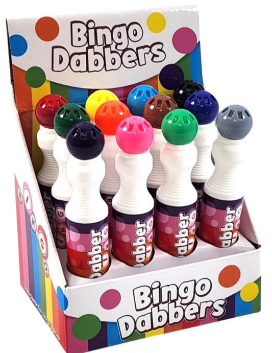 12 Bingo Dabbers Large Felt Markers Mixed Pens Ticket Dobbers Different Colours