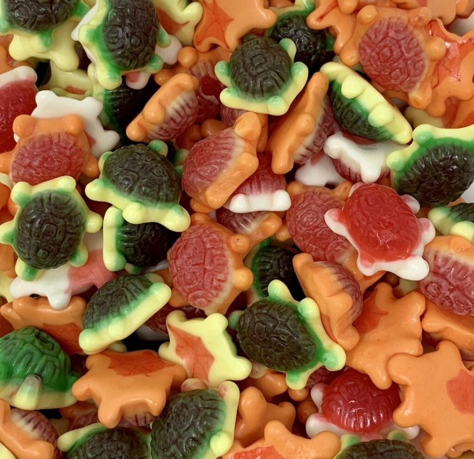 PICK N MIX RETRO SWEETS jelly filled turtles 200g