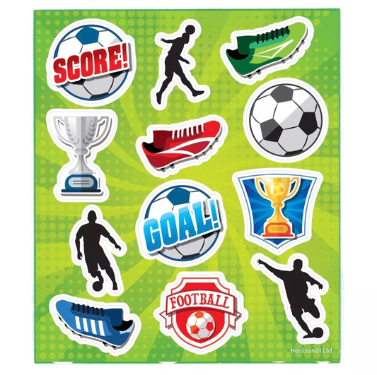 Football Stickers Sticker Sheets Party Bag Fillers- 30 Sheets