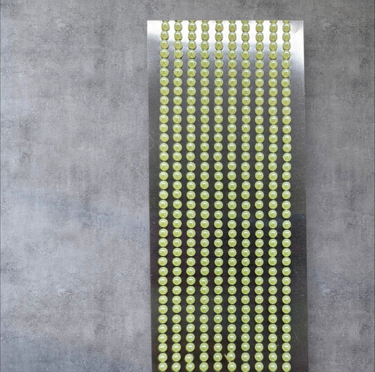 500 Lime Mint Self Adhesive Pearls 3mm Small Mini Round Pearl Embellishments