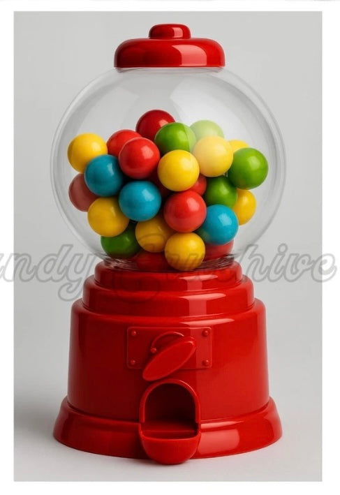 Gumball Vending Machine Gum Bubblegum Dispenser Red - Bubble Gum Included