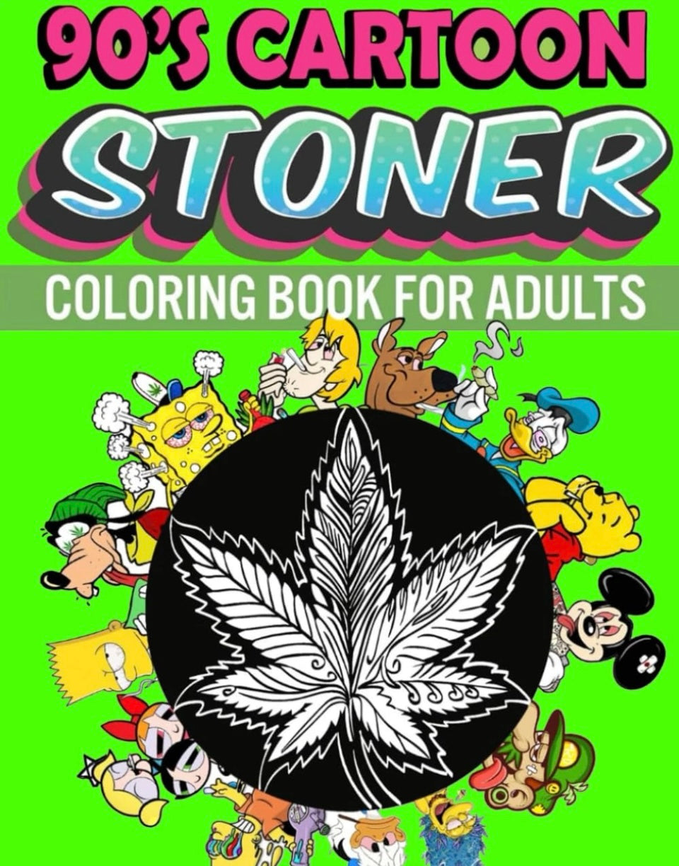 90s Stoner Coloring Book: 45+ Trippy Psychedelic Stoner 420 Coloring Pages