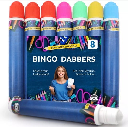 8pk Bingo Dabbers Pens mixed colours