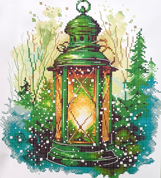 Magic Lamp - Unprinted 14 Count Cross Stitch Kit - Aida Size 30 x 33cm