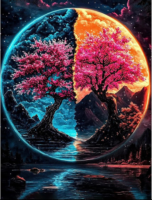 Tree Paint by Numbers for Adults, Painting by Number Canvas Kits