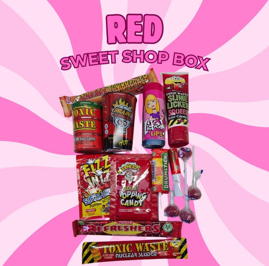 Red Sweet Shop Box Retro Pick n Mix