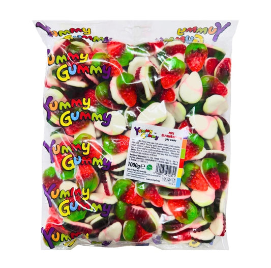 Yummy Gummy Halal Sweets mini strawberries - 1kg