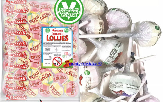300g Swizzels DOUBLE LOLLIES Lollipops Fruit Flavour