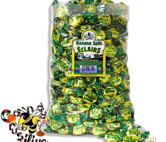 Walkers Nonsuch Toffee Retro Sweets Pick N Mix Wrapped banana split eclairs 500g
