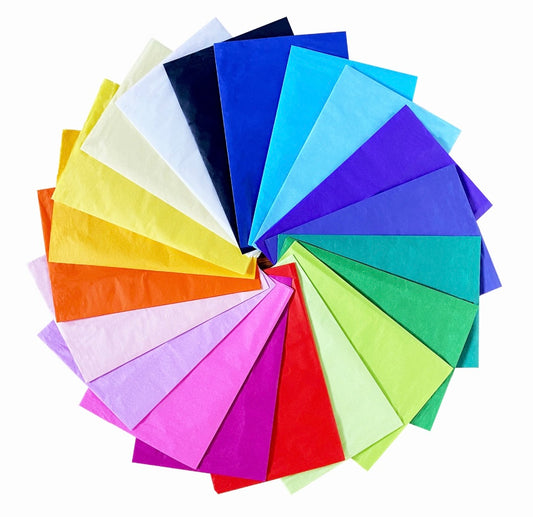 20 Large Multi Coloured Tissue Paper Sheets Assorted Pack Gift Wrapping 50x66cm