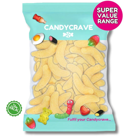 Candycrave Super Value Fizzy Bananas Sweets Party Sweets 1kg Bag