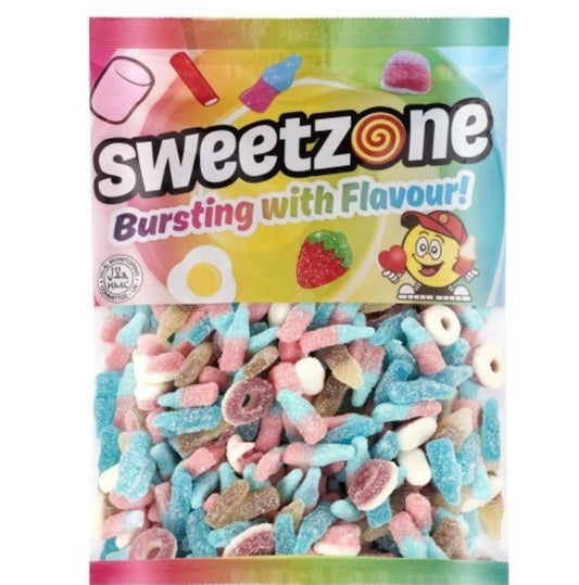 Sweetzone Fizzy Mix - 1kg Bulk Bag - Halal Assorted Gummy Sweets