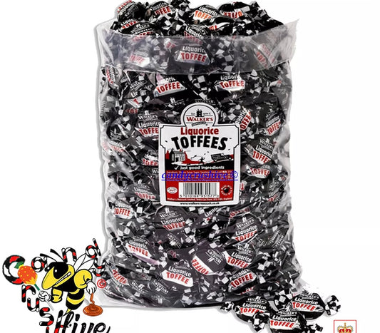Walkers Nonsuch Toffee Retro Sweets Pick N Mix Wrapped Candy Party Bag- 50 liquorice toffees
