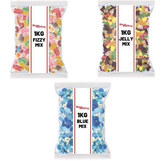 3 For £20 1kg Fizzy Pick N Mix, 1kg Jelly & 1kg Blue mix As Seen On TikTok