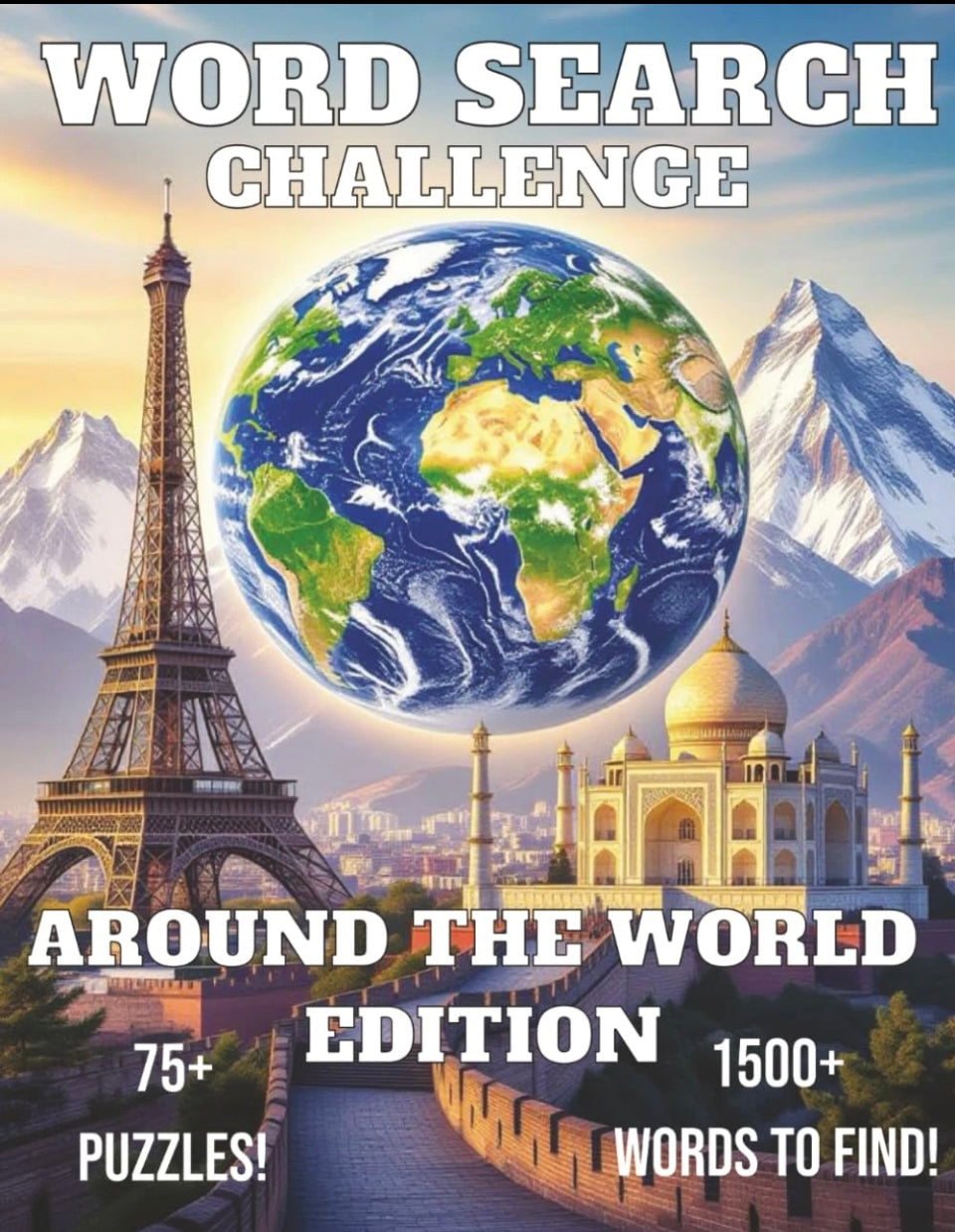 Word Search Challenge: Around the World Edition — 75+ Large Print Puzzles