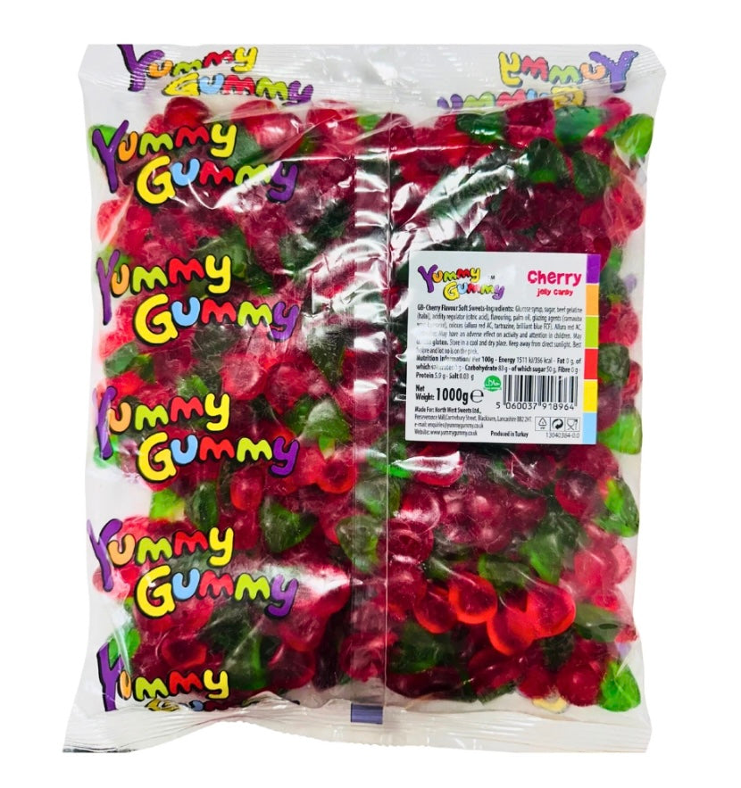 Yummy Gummy Halal Sweets - Twin Cherries 1kg
