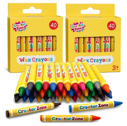 80pk Wax Crayons Assorted Colours Party Bag Fillers Kids Colouring Arts & Crafts
