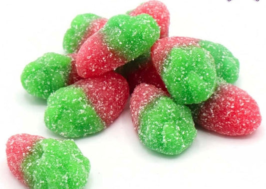 MINI FIZZY STRAWBERRIES Sweets GUMMY Candy JELLY Strawberry Gummies Kingsway NEW 100g