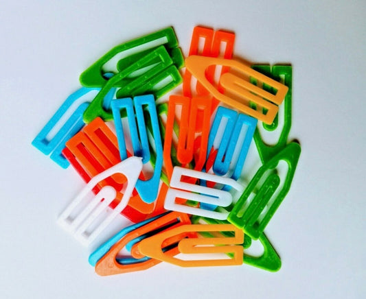 Assorted Colour Plastic Paper Clip Page Markers Tabs Flag Identifiers 38x15 mm
