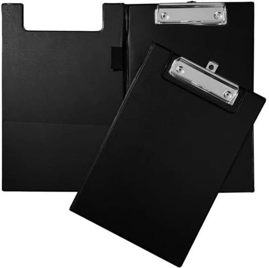 Clipboard A5 Black Foldover with Pen Holder