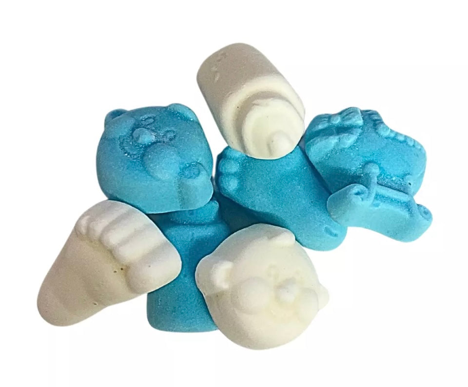 Candycrave Baby Blue & White Foams Pick N Mix Party Sweets 1kg